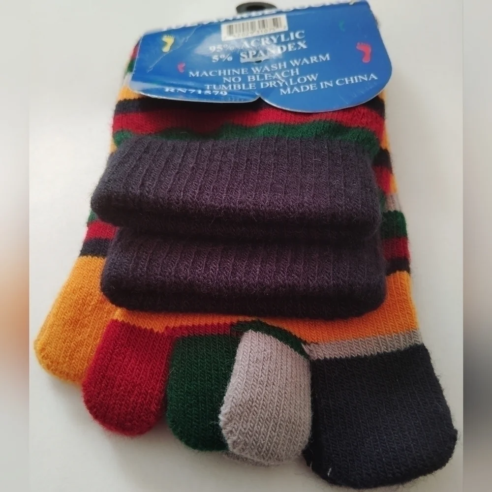 Colorful Toe Knee Socks